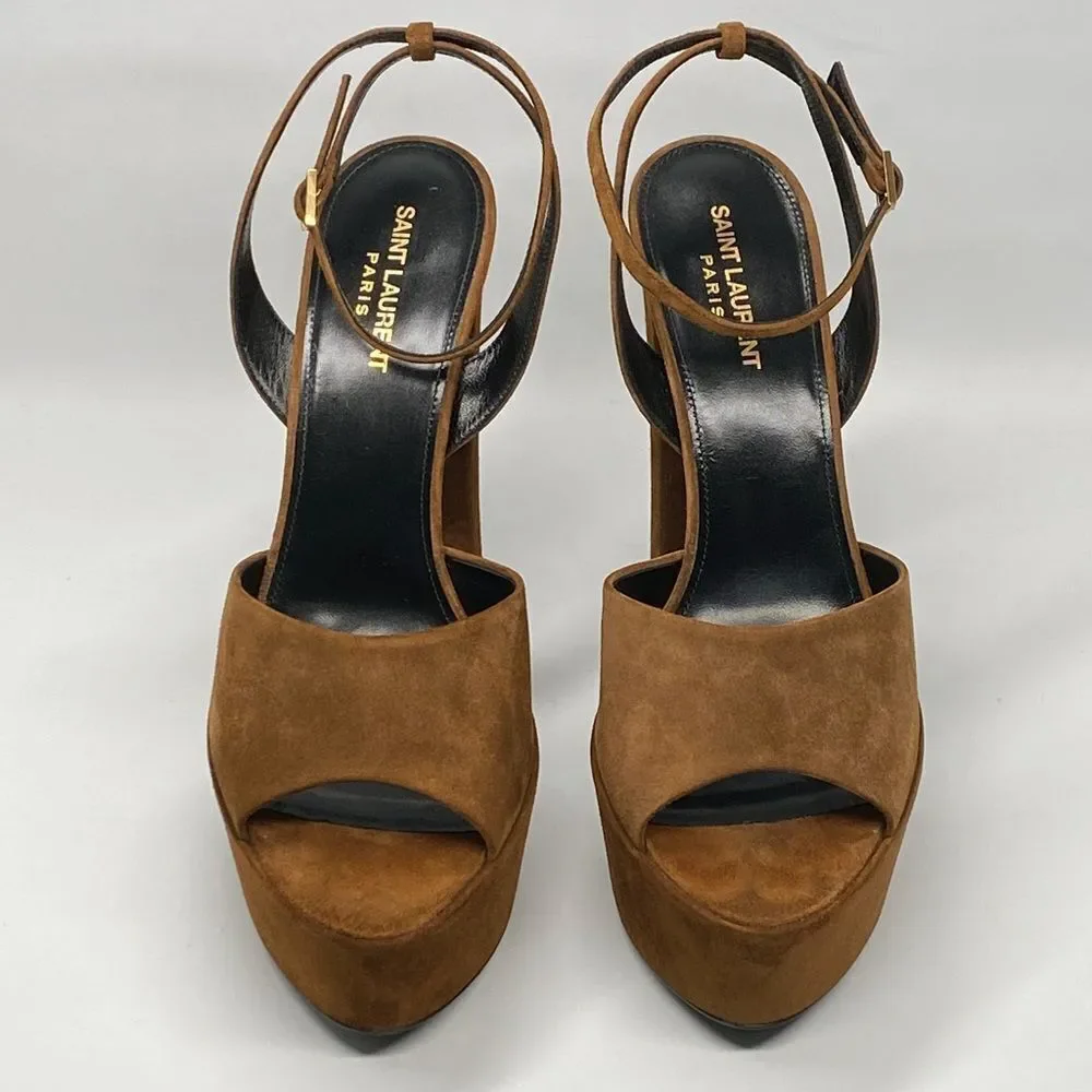 Saint Laurent Jodie Platform Sandals in Suede size 41